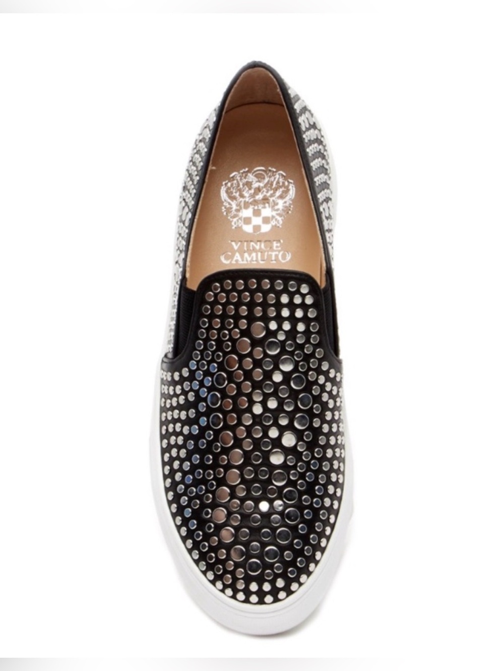 VGUC- Vince Camuto ‘Kindra’ Studded Leather Platform Slip-on Sneaker